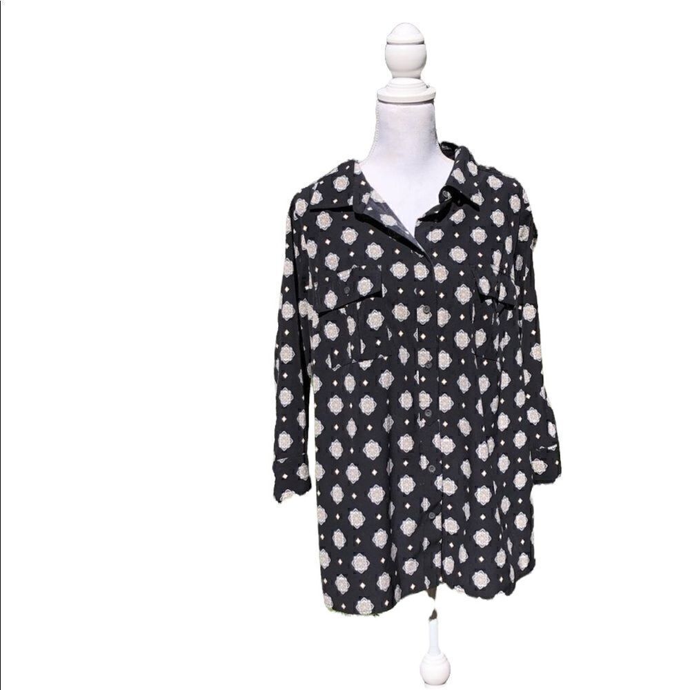 NWT CROFT & BARROW Collared Button Down Top SZ 2X - Picture 1 of 8